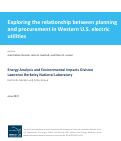 Cover page: Exploring the relationship between planning and procurement in western U.S. electric utilities