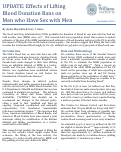 Cover page: Effects of Lifting Blood Donation Bans on Men Who Have Sex with Men