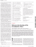 Cover page: Holocene deceleration of the Greenland Ice Sheet