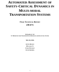 Cover page: Automated Assessment of Safety-Critical Dynamics in Multi-modal Transportation Systems