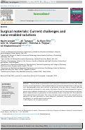 Cover page: Surgical materials: Current challenges and nano-enabled solutions