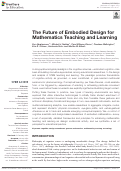 Cover page: The Future of Embodied Design for Mathematics Teaching and Learning