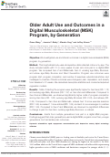 Cover page: Older Adult Use and Outcomes in a Digital Musculoskeletal (MSK) Program, by Generation.