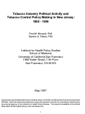 Cover page: Tobacco Industry Political Activity and Tobacco Control Policy Making in New Jersey: 1982-1995