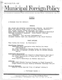 Cover page: Bulletin of Municipal Foreign Policy - Winter 1986-1987