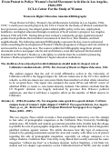 Cover page: Women’s Social Movement Activities in Los Angeles, 1960-1999: Women in Higher Education Annotated Bibliography