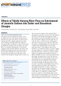 Cover page: Effects of Tidally Varying River Flow on Entrainment of Juvenile Salmon into Sutter and Steamboat Sloughs