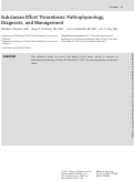 Cover page: Erratum: Subclavian Effort Thrombosis: Pathophysiology, Diagnosis, and Management.
