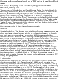 Cover page: Canopy and physiological controls of GPP during drought and heat wave
