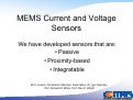 Cover page: MEMS Current and Voltage Sensors