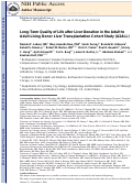 Cover page: Long-term quality of life after liver donation in the adult to adult living donor liver transplantation cohort study (A2ALL)