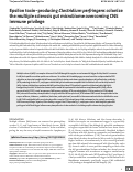 Cover page: Epsilon toxin-producing Clostridium perfringens colonize the MS gut and epsilon toxin overcomes immune privilege