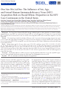 Cover page: One Size Fits (n)One: The Influence of Sex, Age, and Sexual Human Immunodeficiency Virus (HIV) Acquisition Risk on Racial/Ethnic Disparities in the HIV Care Continuum in the United States.