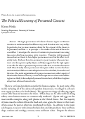 Cover page: The Political Economy of Presumed Consent