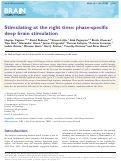 Cover page: Stimulating at the right time: phase-specific deep brain stimulation