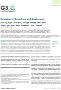 Cover page: Regulation of Root Angle and Gravitropism