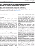 Cover page: Use of petroleum jelly to improve surgical mask and eyewear associated skin irritation and fogging