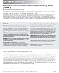 Cover page: Solriamfetol for Excessive Sleepiness in Obstructive Sleep Apnea (TONES 3). A Randomized Controlled Trial
