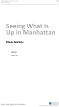 Cover page: Seeing What Is Up in Manhattan