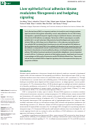 Cover page: Liver epithelial focal adhesion kinase modulates fibrogenesis and hedgehog signaling