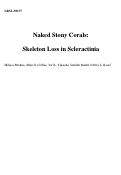 Cover page: Naked Stony Corals: Skeleton Loss in Scleractinia