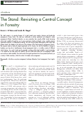 Cover page: The Stand: Revisiting a Central Concept in Forestry