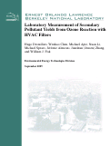 Cover page: Laboratory measurement of secondary pollutant yields from ozone reaction with HVAC filters.