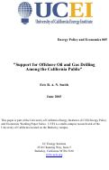 Cover page: Support for Offshore Oil and Gas Drilling among the California Public