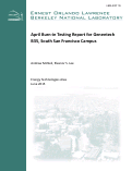 Cover page: April Burn-in Testing Report for Genentech B35, South San Francisco Campus