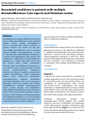 Cover page: Associated conditions in patients with multiple dermatofibromas: Case reports and literature review