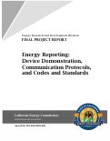Cover page: Energy Reporting: Device Demonstration, Communication Protocols, and Codes and Standards
