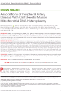 Cover page: Associations of Peripheral Artery Disease With Calf Skeletal Muscle Mitochondrial DNA Heteroplasmy