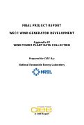 Cover page: Wind Power Plant Data Collection