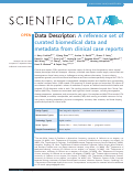 Cover page: A reference set of curated biomedical data and metadata from clinical case reports.