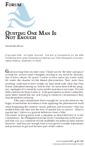Cover page: "OUSTING ONE MAN IS NOT ENOUGH"