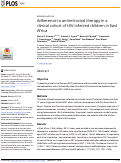 Cover page: Adherence to antiretroviral therapy in a clinical cohort of HIV-infected children in East Africa