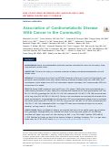 Cover page: Association of Cardiometabolic Disease With Cancer in the Community