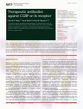 Cover page: Therapeutic antibodies against CGRP or its receptor