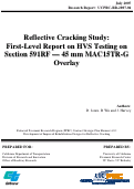 Cover page: Reflective Cracking Study: First-level Report on HVS Testing on Section 591RF - 45 mm MAC15TR-GOverlay