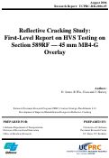 Cover page: Reflective Cracking Study: First-Level Report on HVS Testing on Section 589RF - 45 mm MB4-G Overlay