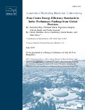 Cover page: Data Center Energy Efficiency Standards in India: Preliminary Findings from Global Practices: