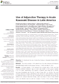 Cover page: Use of Adjunctive Therapy in Acute Kawasaki Disease in Latin America