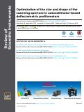 Cover page: Optimization of the size and shape of the scanning aperture in autocollimator-based deflectometric profilometers