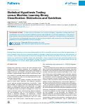 Cover page: Statistical hypothesis testing versus machine-learning binary classification: distinctions and guidelines.