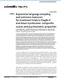 Cover page: Expressive language sampling and outcome measures for treatment trials in fragile X and down syndromes: composite scores and psychometric properties
