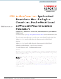 Cover page: Author Correction: Synchronized Biventricular Heart Pacing in a Closed-chest Porcine Model based on Wirelessly Powered Leadless Pacemakers