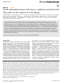 Cover page: Orally desensitized mast cells form a regulatory network with Treg cells for the control of food allergy.