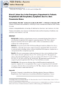 Cover page: Blood culture use in the emergency department in patients hospitalized with respiratory symptoms due to a nonpneumonia illness.
