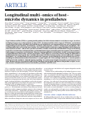 Cover page: Longitudinal multi-omics of host–microbe dynamics in prediabetes
