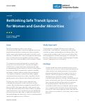 Cover page: Rethinking safe transit spaces for women and gender minorities
